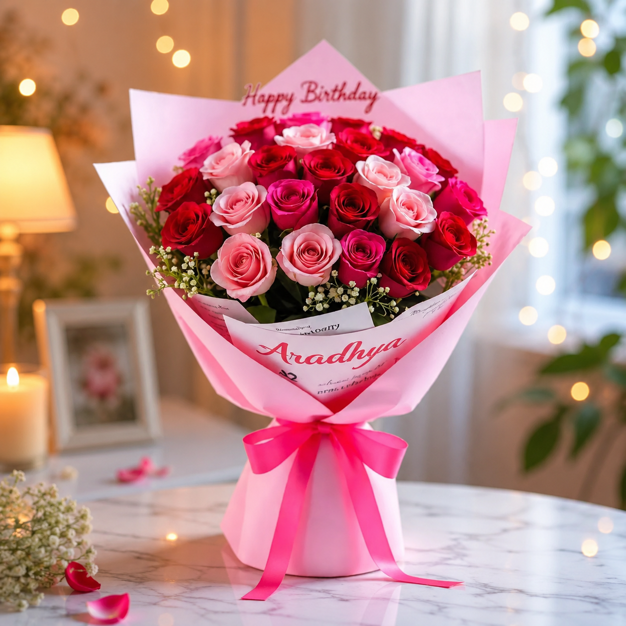 Personalized Roses Bouquet