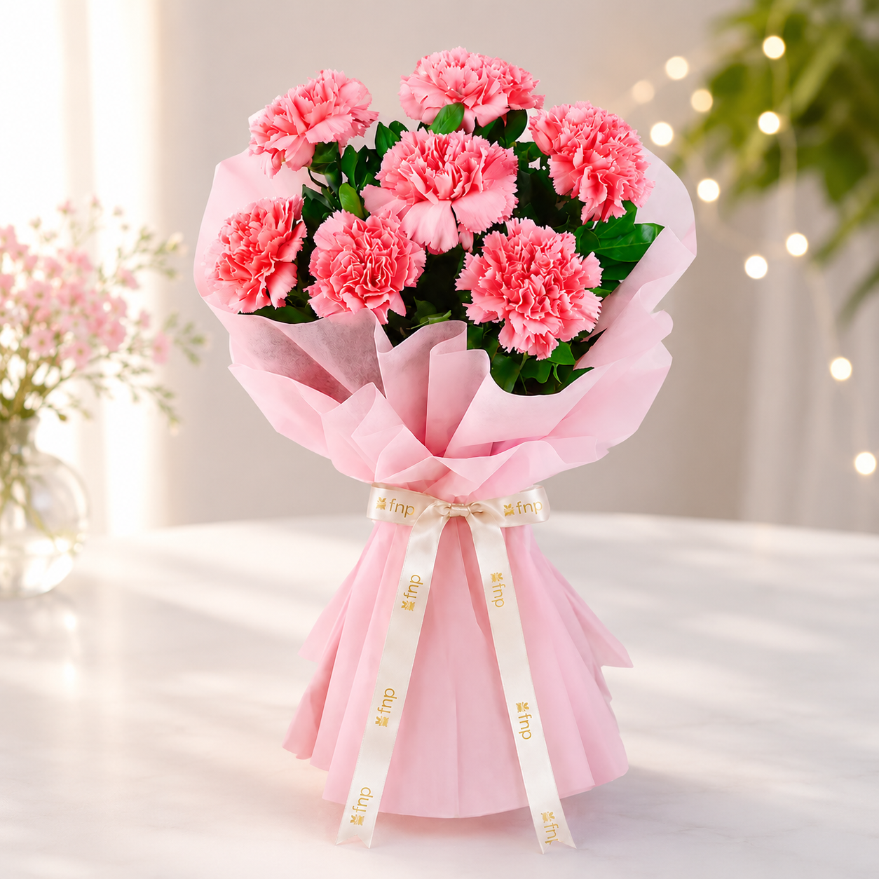 Pink Carnation Flower Bouquet