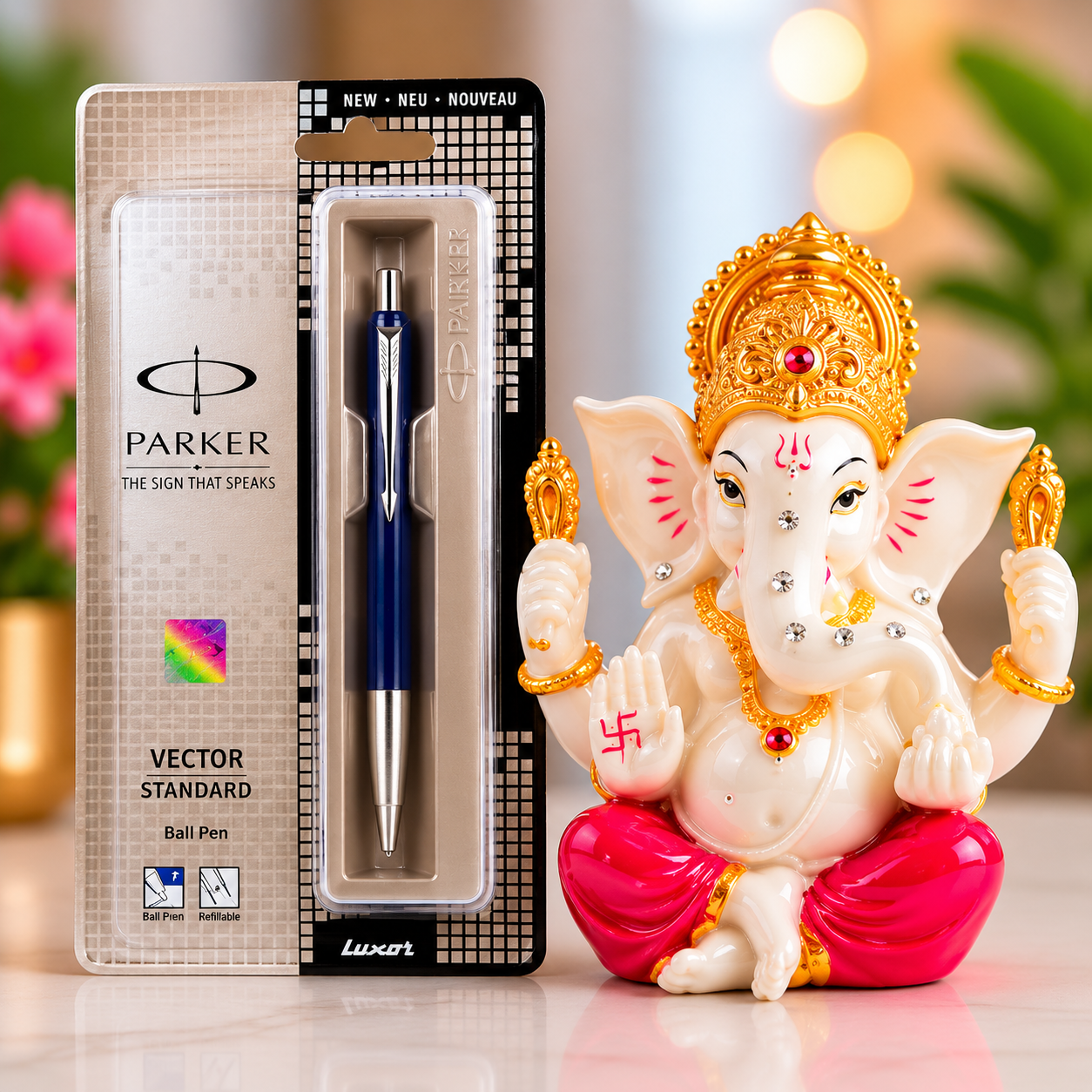Lord Ganesha & Parker Pen Gift